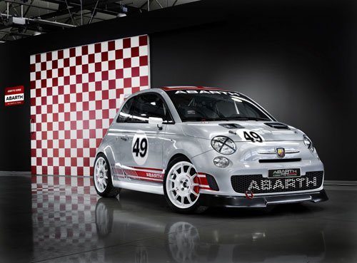 Fiat 500 Abarth Assetto Corse Car Poster Print on 10 mil Archival Satin Paper 16" x 12"