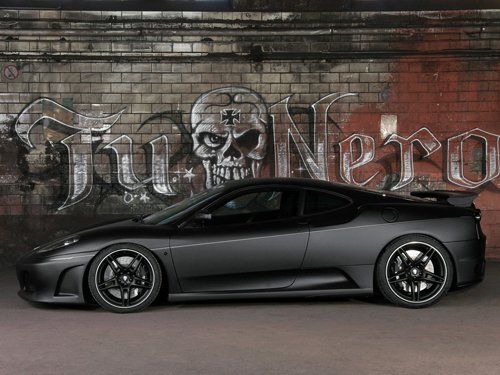 Ferrari F430 Tu Nero Car Poster Print on 10 mil Archival Satin Paper 16" x 12"
