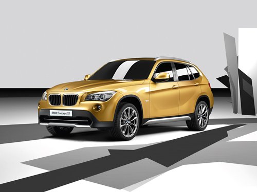 BMW X1 Concept Car Poster Print on 10 mil Archival Satin Paper 16" x 12"