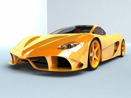 Ferrari Aurea Spider Car Poster Print on 10 mil Archival Satin Paper 16" x 12"