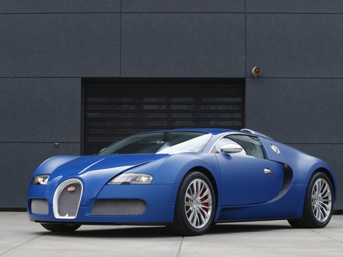 Bugatti Veyron Bleu Centenaire Car Poster Print on 10 mil Archival Satin Paper 16" x 12"
