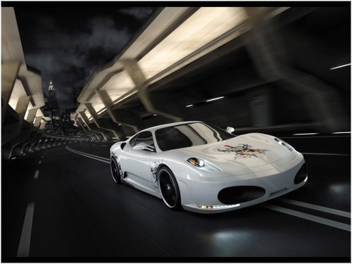 Ferrari F430 Calavera Concept Car Poster Print on 10 mil Archival Satin Paper 16" x 12"