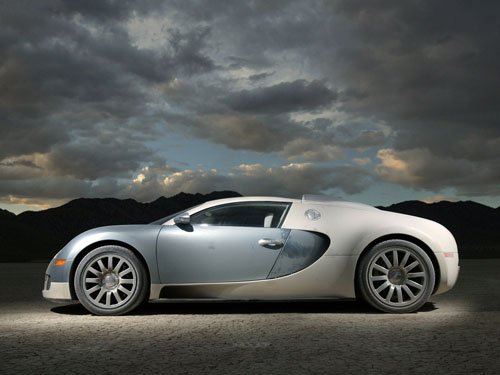 Bugatti Veyron Car Archival Canvas Print (Rolled) 16" x 12"