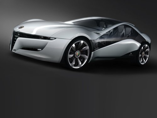 Alfa Romeo Pandion Concept Car Archival Canvas Print (Rolled) 16" x 12"