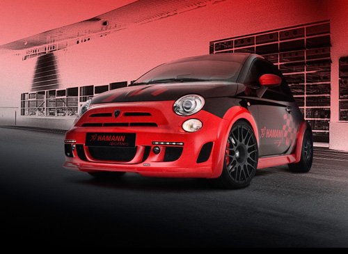 Hamann Fiat 500 Abarth (2010) Car Archival Canvas Print (Rolled) 16" x 12"