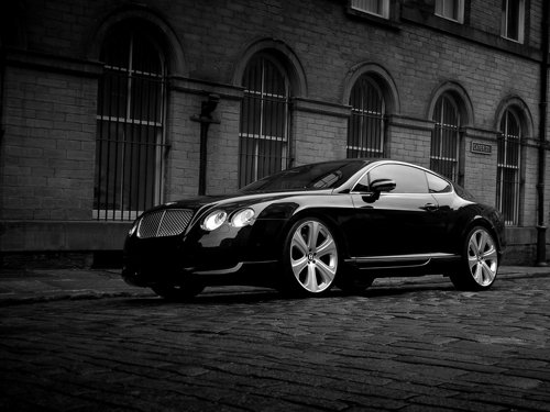 Bentley Continental GTS Black Edition Car Poster Print on 10 mil Archival Satin Paper 16" X 12"