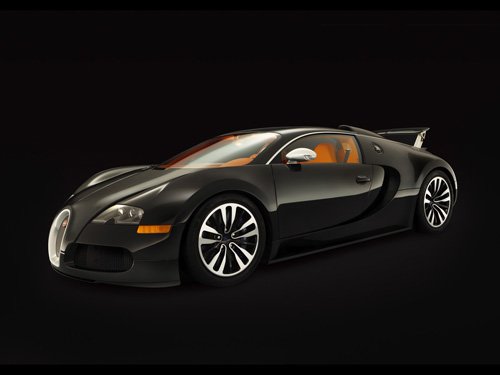 Bugatti Veyron Sang Noir Car Poster Print on 10 mil Archival Satin Paper 16" x 12"