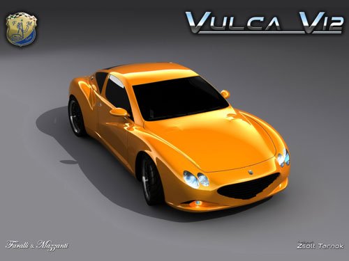 Faralli & Mazzanti Vulca V12 Car Poster Print on 10 mil Archival Satin Paper 16" x 12"