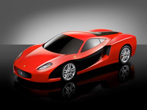 Ferrari Vigore TCA Car Poster Print on 10 mil Archival Satin Paper 16" x 12"