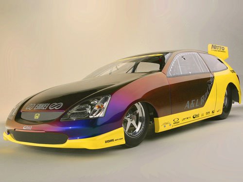 Honda Pro Drag Civic Si Car Poster Print on 10 mil Archival Satin Paper 16" x 12"