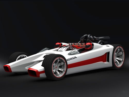 Honda Racer Car Poster Print on 10 mil Archival Satin Paper 16" x 12"
