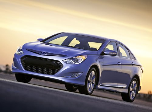 Hyundai Sonata Hybrid Car Poster Print on 10 mil Archival Satin Paper 16" x 12"
