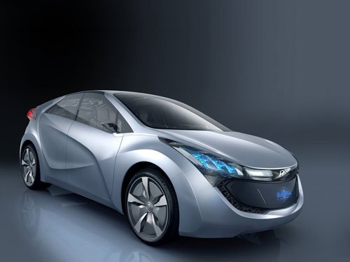 Hyundai Blue-Will Concept Car Poster Print on 10 mil Archival Satin Paper 16" x 12"