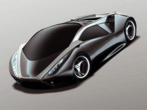 I2B Reus Concept Car Poster Print on 10 mil Archival Satin Paper 16" x 12"