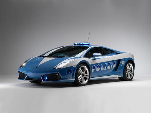 Lamborghini Gallardo LP560-4 Polizia Car Poster Print on 10 mil Archival Satin Paper 16" x 12"
