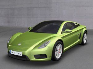 Mazel Identity i1 Concept Car Poster Print on 10 mil Archival Satin Paper 16" x 12"
