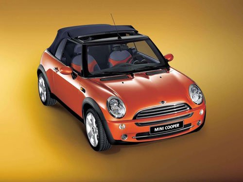 Mini Cooper Convertible Car Poster Print on 10 mil Archival Satin Paper 16" x 12"