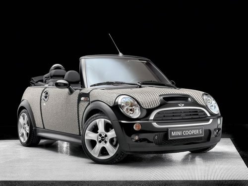 Mini Cooper Wears Bisazza Dama Concept Car Poster Print on 10 mil Archival Satin Paper 16" x 12"