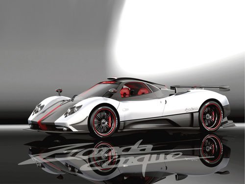 Pagani Zonda Cinque 2009 Car Poster Print on 10 mil Archival Satin Paper 16" x 12"