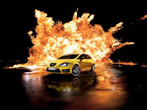 SEAT Leon Cupra R 2011 Car Poster Print on 10 mil Archival Satin Paper 16" x 12"