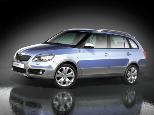 Skoda Combi Scout Concept Car Poster Print on 10 mil Archival Satin Paper 16" x 12"