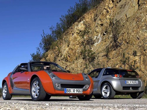 Smart Dual Roadsters Car Poster Print on 10 mil Archival Satin Paper 16" x 12"