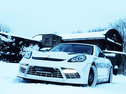 Porsche Edo Competition Panamera Moby Dick Car Poster Print on 10 mil Archival Satin Paper 16" x 12"