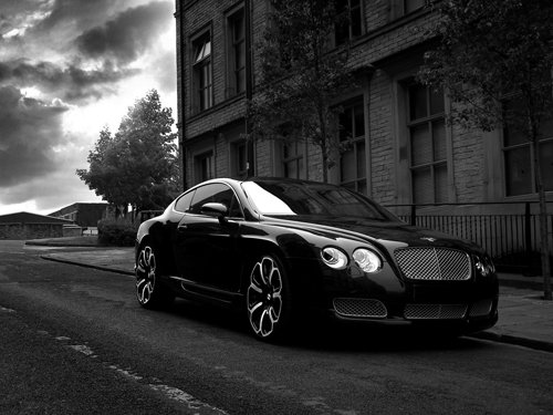 Bentley Continental GTS Black Edition Car Poster Print on 10 mil Archival Satin Paper 16" X 12"