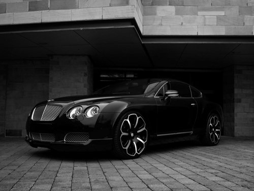 Bentley Continental GTS Black Edition Car Poster Print on 10 mil Archival Satin Paper 16" X 12"