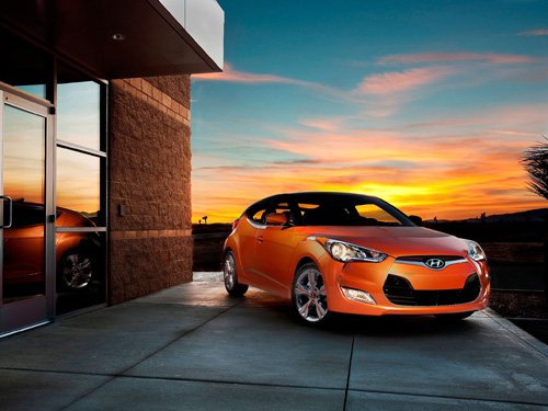 Hyundai Veloster (2012) Car Poster Print on 10 mil Archival Satin Paper 16" x 12"