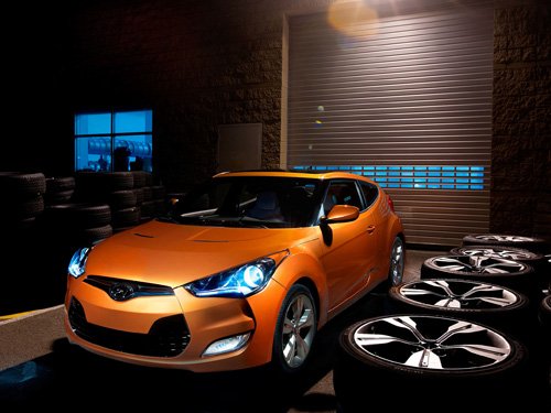 Hyundai Veloster (2012) Car Poster Print on 10 mil Archival Satin Paper 16" x 12"