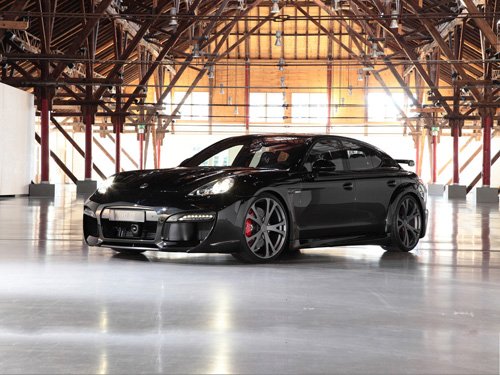 Porsche Panamera TechArt GrandGT Carbon Kit Car Poster Print on 10 mil Archival Satin Paper 16"x12"