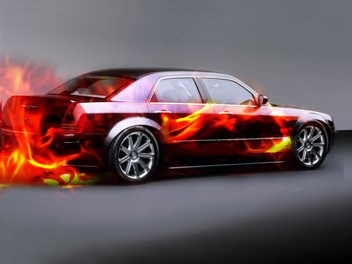 Chrysler 300C Custom Car Poster Print on 10 mil Archival Satin Paper 26" x 16"