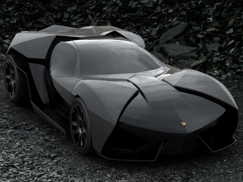 Lamborghini Ankonian Concept Design Car Poster Print on 10 mil Archival Satin Paper 16" x 12"
