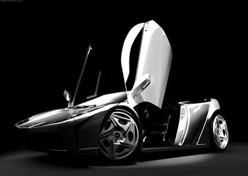 Lamborghini Fly Concept Car Poster Print on 10 mil Archival Satin Paper 16" x 12"