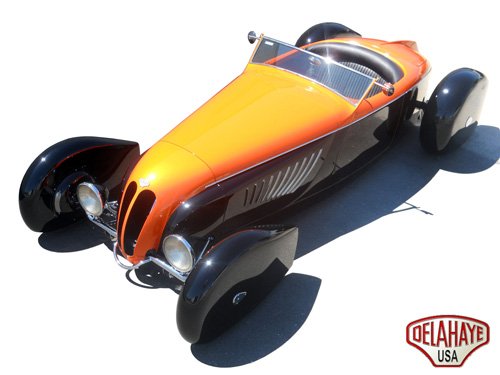 Delahaye USA Lockhart Boattail Car Poster Print on 10 mil Archival Satin Paper 16" x 12"