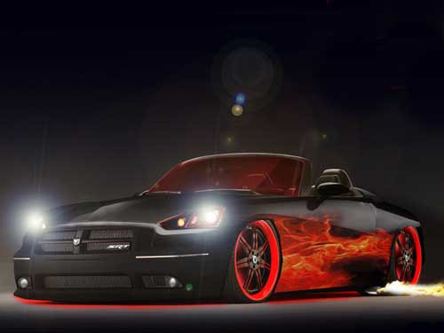 Dodge Demon SRT Custom Car Poster Print on 10 mil Archival Satin Paper 16" x 12"