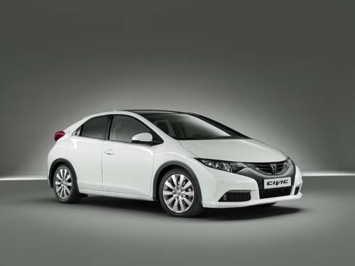 Honda Civic Hatchback (2012 ) Car Poster Print on 10 mil Archival Satin Paper 24" x 18"