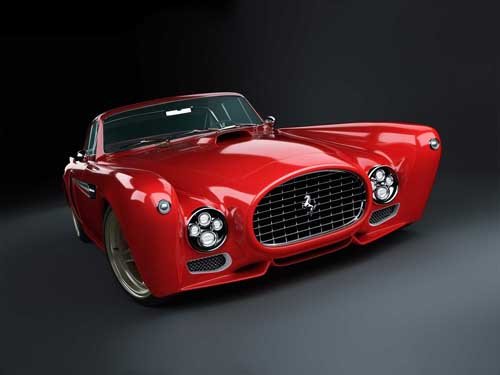 Ferrari F-340 Gullwing America Concept Car Poster Print on 10 mil Archival Satin Paper 16 "x 12"