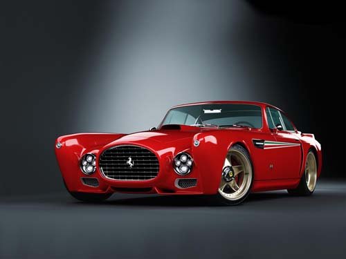 Ferrari F-340 Gullwing America Concept Car Poster Print on 10 mil Archival Satin Paper 20" x 15"