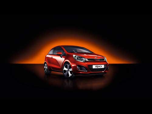 Kia Rio 3-Door Car Poster Print on 10 mil Archival Satin Paper 20" x 15"