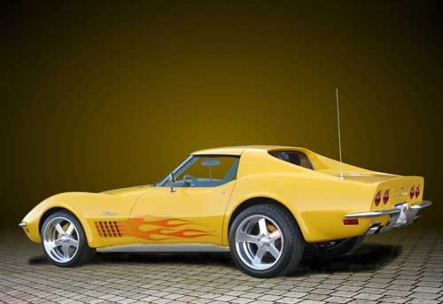 Chevrolet C3 Corvette Coupe (1972) Car Poster Print on 10 mil Archival Satin Paper 30" x 20"