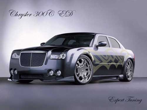 Chrysler 300C Custom Car Poster Print on 10 mil Archival Satin Paper 16" x 12"
