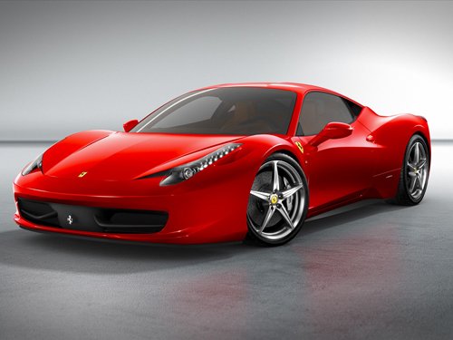 Ferrari 458 Italia Car Poster Print on 10 mil Archival Satin Paper 24" x 18"