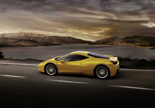 Ferrari 458 Italia Car Poster Print on 10 mil Archival Satin Paper 24" x 18"