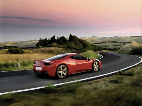 Ferrari 458 Italia Car Poster Print on 10 mil Archival Satin Paper 36" x 24"