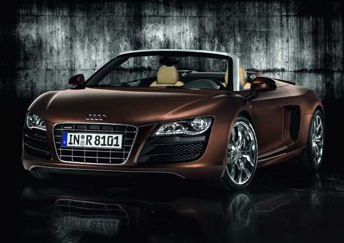 Audi R8 Spyder Roadster Car Poster Print on 10 mil Archival Satin Paper 36" x 24"