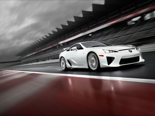 Lexus LFA On Race Track Car Poster Print on 10 mil Archival Satin Paper 24" x 18"