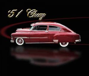 Chevrolet 2-Door Coupe (1951) Car Poster Print on 10 mil Archival Satin Paper 24" x 18"