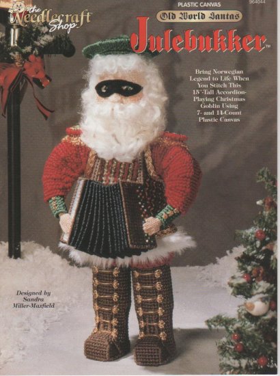 Old World Santa Julebukker, Plastic Canvas Pattern Book, NEW